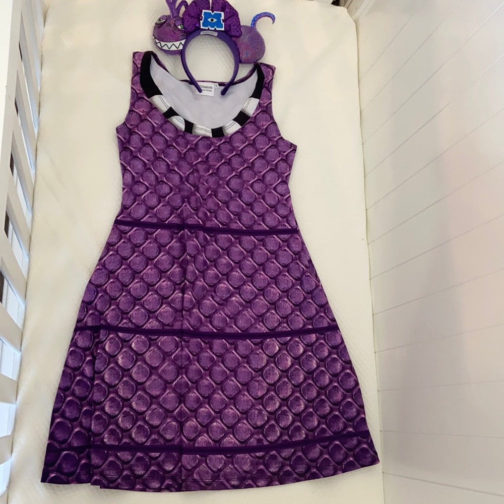 Mickey’s not so scary Halloween party dress & ears. Randall from Monster’s Inc.